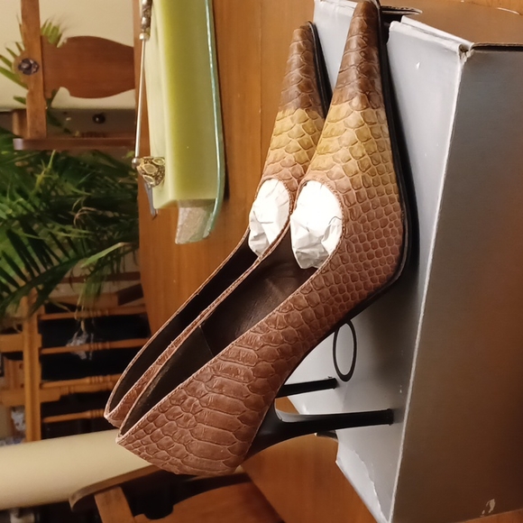 ALDO multi coloured reptile patterned heels - Picture 2 of 11